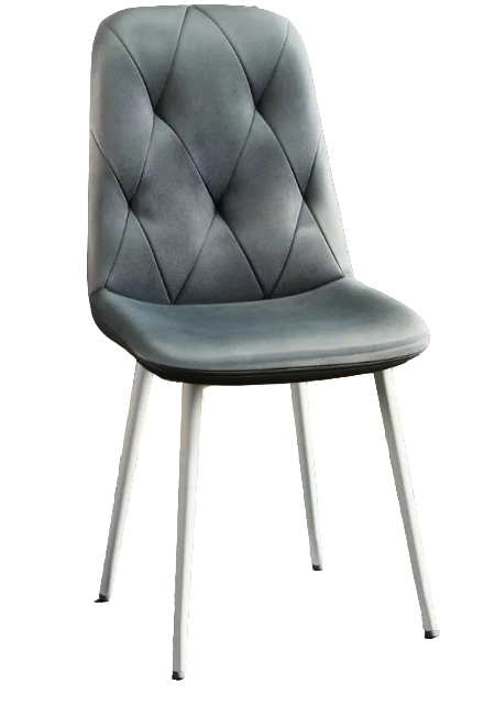 Стул DC-2103 (каркас белый тк.серый/ Velvet HLR-20)