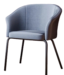 Стул DC-2310 (каркас черный тк.серый/ Velvet HLR-20)